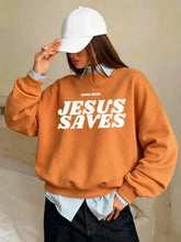 Load image into Gallery viewer, Jesus Saves Fleece Cotton Sweatshirt
