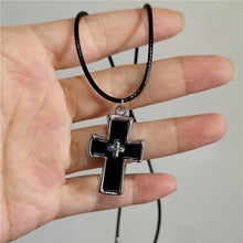 Load image into Gallery viewer, Braided Leather Cross Necklace
