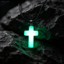 Load image into Gallery viewer, Light Of The Cross Glow-In-The-Dark Braided Rope Necklace
