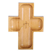 Load image into Gallery viewer, Small Cross Wood Serving Tray
