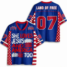Load image into Gallery viewer, Freedwomen Union Remnant Standard 250 Year Freedom Anniversary Women's Jersey
