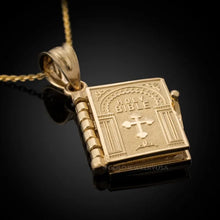 Load image into Gallery viewer, 18K Gold Plated Holy Bible Lord's Prayer Necklace
