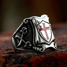 Load image into Gallery viewer, Shield Cross Knight Ring

