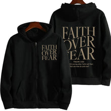 Load image into Gallery viewer, Psalms 118 Faith Over Fear Zip Hoodie
