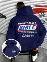 Load image into Gallery viewer, Hungry For Scripture Matthew 5:6 Cotton Hoodie
