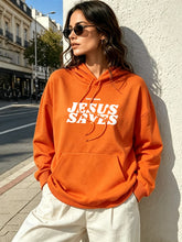 Load image into Gallery viewer, Good News Jesus Saves Cotton Fleece Hoodie
