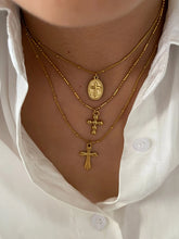 Load image into Gallery viewer, 18K Gold Plated Cross Necklace Set
