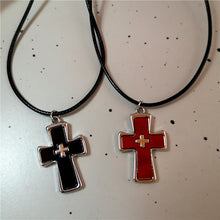 Load image into Gallery viewer, Braided Leather Cross Necklace
