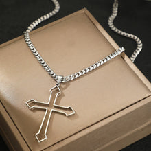 Load image into Gallery viewer, 18K Gold Plated Large Cross Chain Necklace
