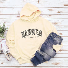 Load image into Gallery viewer, Yahweh, The Great I Am Cotton Hoodie
