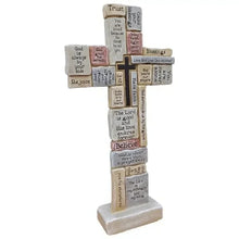 Load image into Gallery viewer, Stacked Stone Cross Blessed Home Decor
