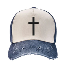 Load image into Gallery viewer, Cross Washed Denim Cap
