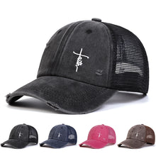 Load image into Gallery viewer, Faith Washed Denim Cap
