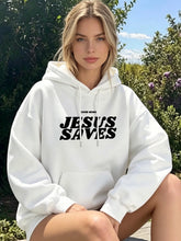 Load image into Gallery viewer, Good News Jesus Saves Cotton Fleece Hoodie
