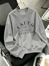 Load image into Gallery viewer, Faith Over Fear Light Fleece Cotton Sweatshirt
