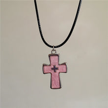 Load image into Gallery viewer, Braided Leather Cross Necklace

