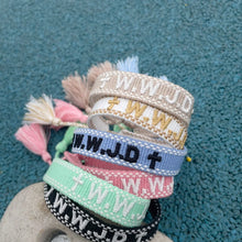 Load image into Gallery viewer, #WWJD 2024 Craft Tassle Bracelet
