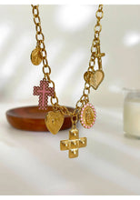 Load image into Gallery viewer, Stainless Steel Cross Heart Choker
