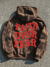 Load image into Gallery viewer, Faith Over Fear Bold Plush Fleece Hoodie
