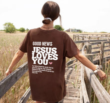 Load image into Gallery viewer, Good News Bold Statement John 3:16 100% Cotton Tshirt
