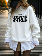 Load image into Gallery viewer, Jesus Saves Fleece Cotton Sweatshirt
