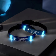 Load image into Gallery viewer, Matthew 19:26 All Things Are Possible Glow-In-The-Dark Bracelet
