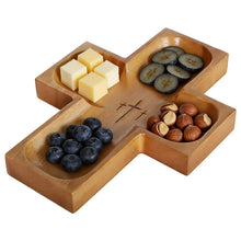 Load image into Gallery viewer, Small Cross Wood Serving Tray
