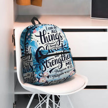 Load image into Gallery viewer, Philippians 4:13 Strength In Christ Backpack
