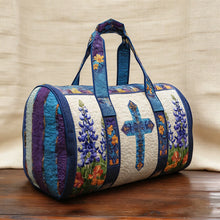 Load image into Gallery viewer, Spring Fields Cross Quilt Travel Duffle

