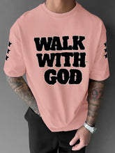 Load image into Gallery viewer, Walk With God Tattered Embroidered Premium Cotton Tshirt
