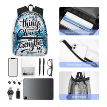 Load image into Gallery viewer, Philippians 4:13 Strength In Christ Backpack
