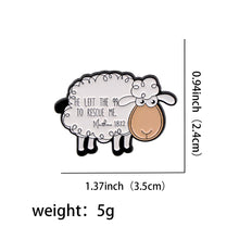 Load image into Gallery viewer, Chosen Sheep Matthew 18:12 Enamel Lapel Pin
