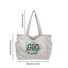 Load image into Gallery viewer, With God Corduroy Purse
