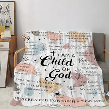 Load image into Gallery viewer, Child Of God Comfort Plush Throw Blanket
