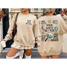 Load image into Gallery viewer, Your Way's Better Collegiate Proverbs 16:9 Sweatshirt
