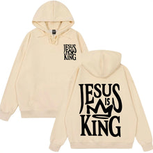 Load image into Gallery viewer, Jesus Is King Light Fleece Hoodie
