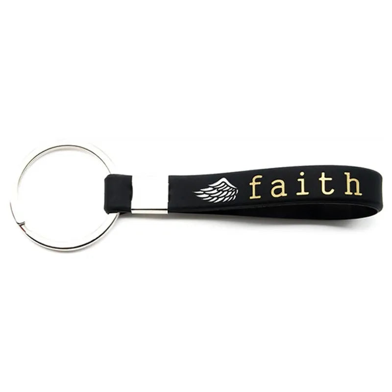 Faith, Hope, Love Ribbon Keychain