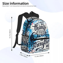 Load image into Gallery viewer, Philippians 4:13 Strength In Christ Backpack
