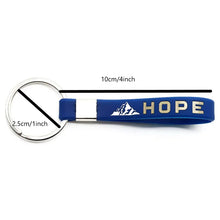 Load image into Gallery viewer, Faith, Hope, Love Ribbon Keychain
