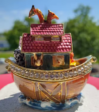 Load image into Gallery viewer, 18K Gold Plated Noah's Ark Decorative Jewelry Box
