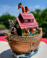 Load image into Gallery viewer, 18K Gold Plated Noah's Ark Decorative Jewelry Box
