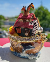 Load image into Gallery viewer, 18K Gold Plated Noah's Ark Decorative Jewelry Box
