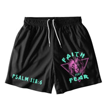 Load image into Gallery viewer, Psalm 118:6 Faith Over Fear Judah Retro Athletic Shorts
