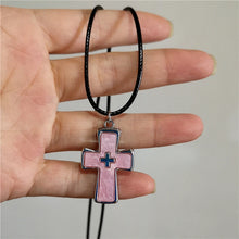 Load image into Gallery viewer, Braided Leather Cross Necklace
