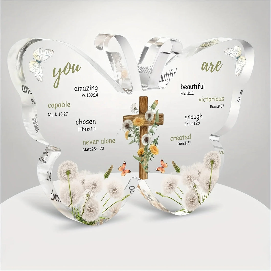 Butterfly Fields Cross Desk Decor