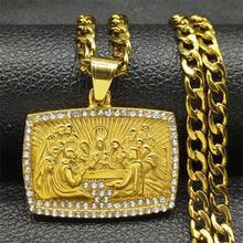 Load image into Gallery viewer, 18K Gold Plated Stainless Steel Last Supper Chain
