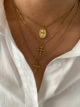 Load image into Gallery viewer, 18K Gold Plated Cross Necklace Set
