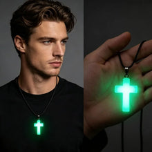 Load image into Gallery viewer, Light Of The Cross Glow-In-The-Dark Braided Rope Necklace
