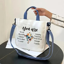 Load image into Gallery viewer, Faith Cross Freedom Small Canvas Purse
