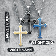 Load image into Gallery viewer, Our Father Stainless Steel Cross Chain
